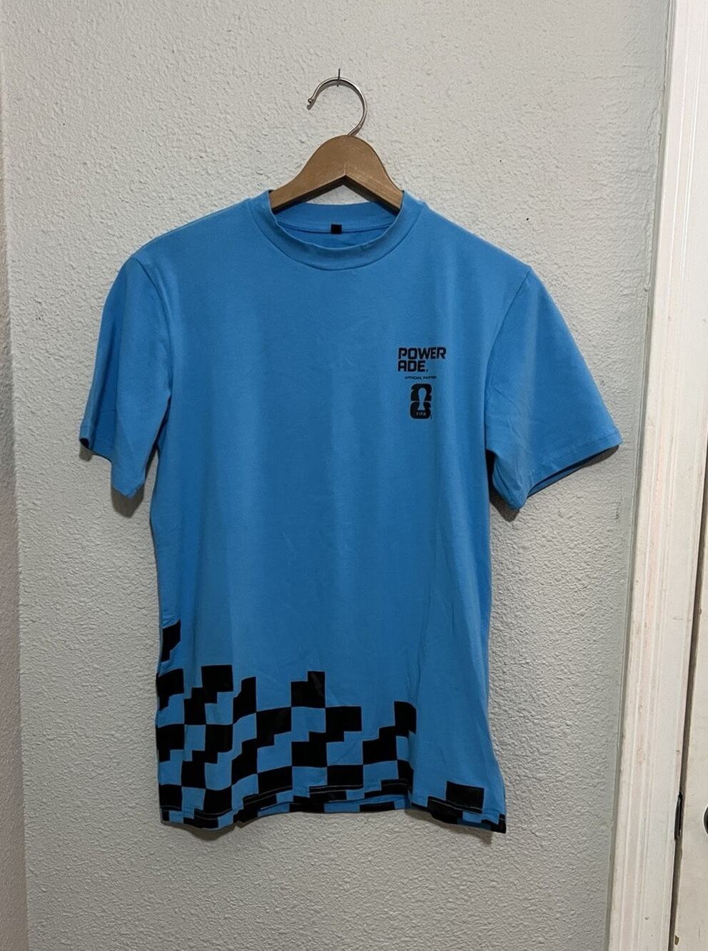 Powerade FIFA World Cup 2026 Official Promo T Shirt Mens L Organic Cotton Blue